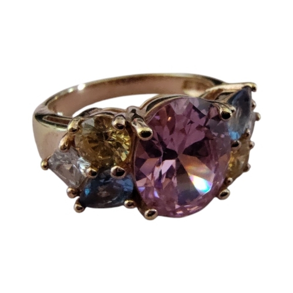 Ross-Simons Multi-Colored CZ Sterling Silver Ring – Size 6 - Picture 4 of 10